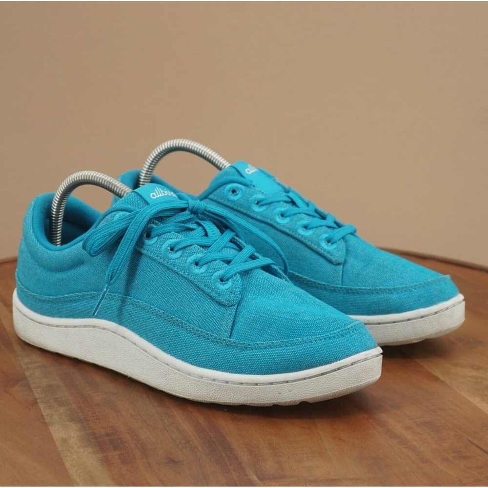 Allbirds Canvas Pacers Womens Sneakers Shoes Casual Blue Lace Up Size 9